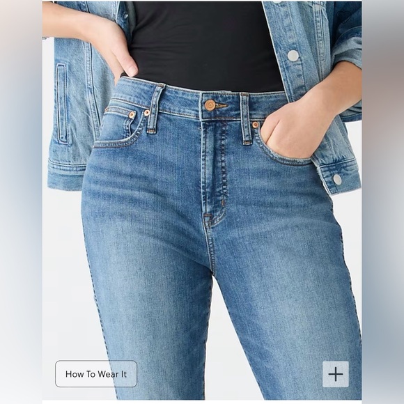 J Crew Curvy vintage slim-straight Jean in Warm Surf wash - NWT - SIZE T28 - Picture 2 of 6